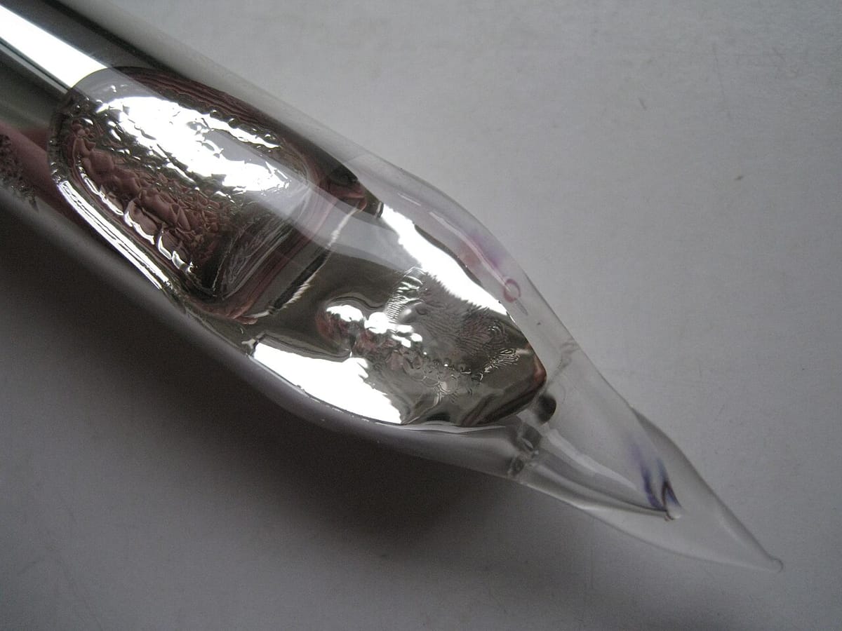 A sample of rubidium metal.