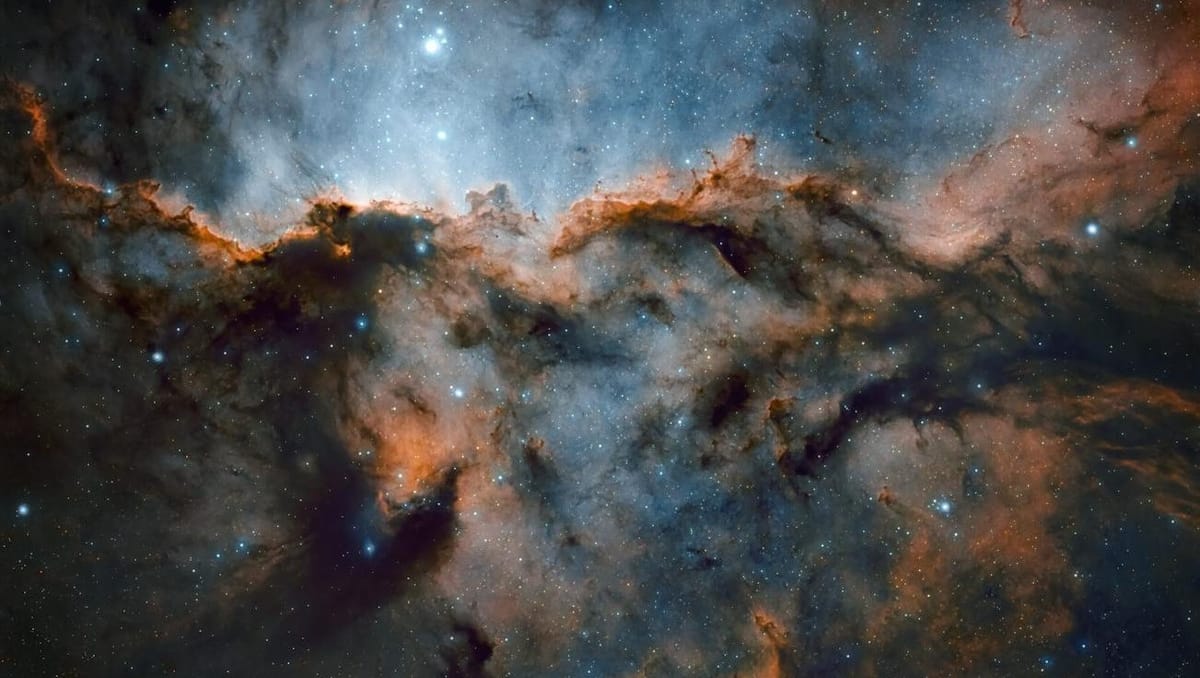 stunning celestial view of emission nebula
