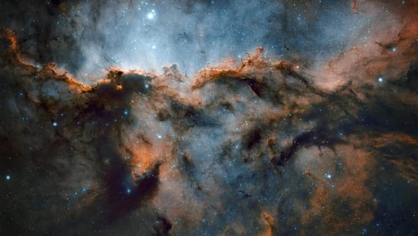 stunning celestial view of emission nebula